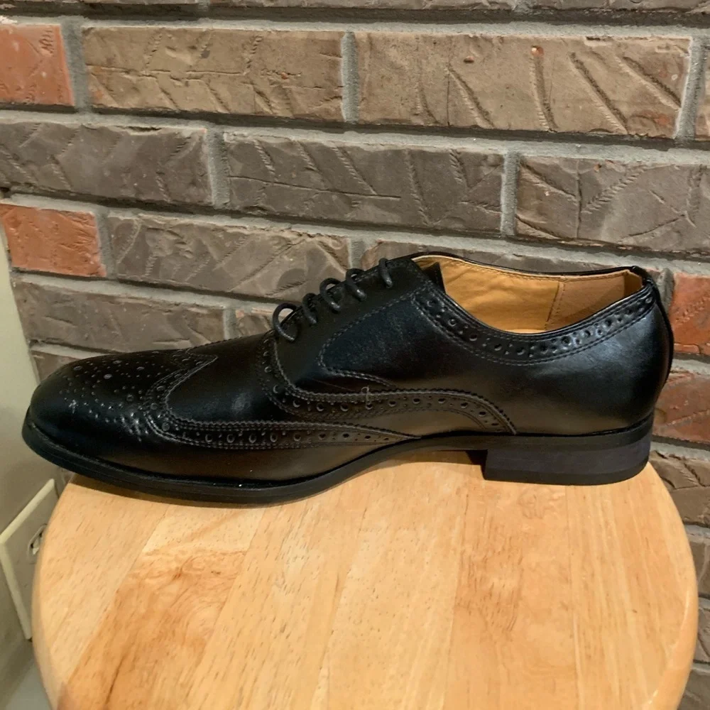 Santino Luciano Style C-391 Men's Black Oxford Dress Shoes Size 10.5